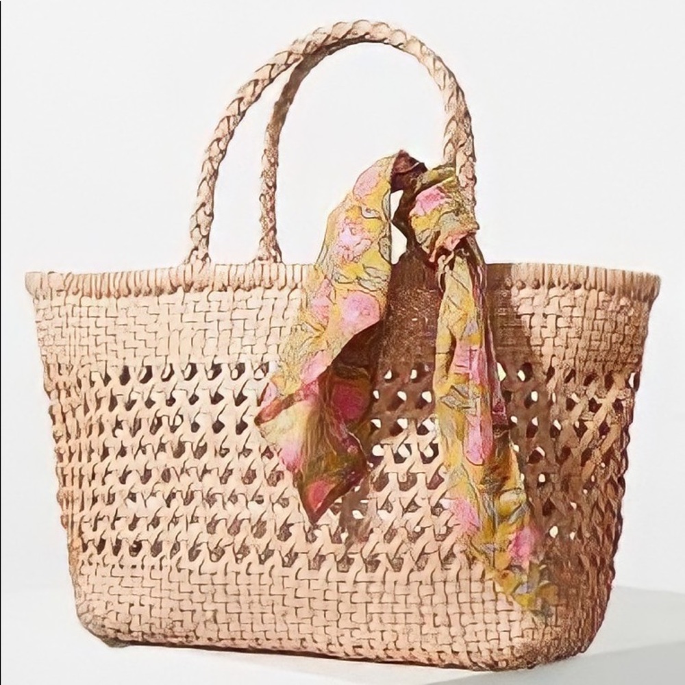 Anthropologie Shira Woven Tote Bag